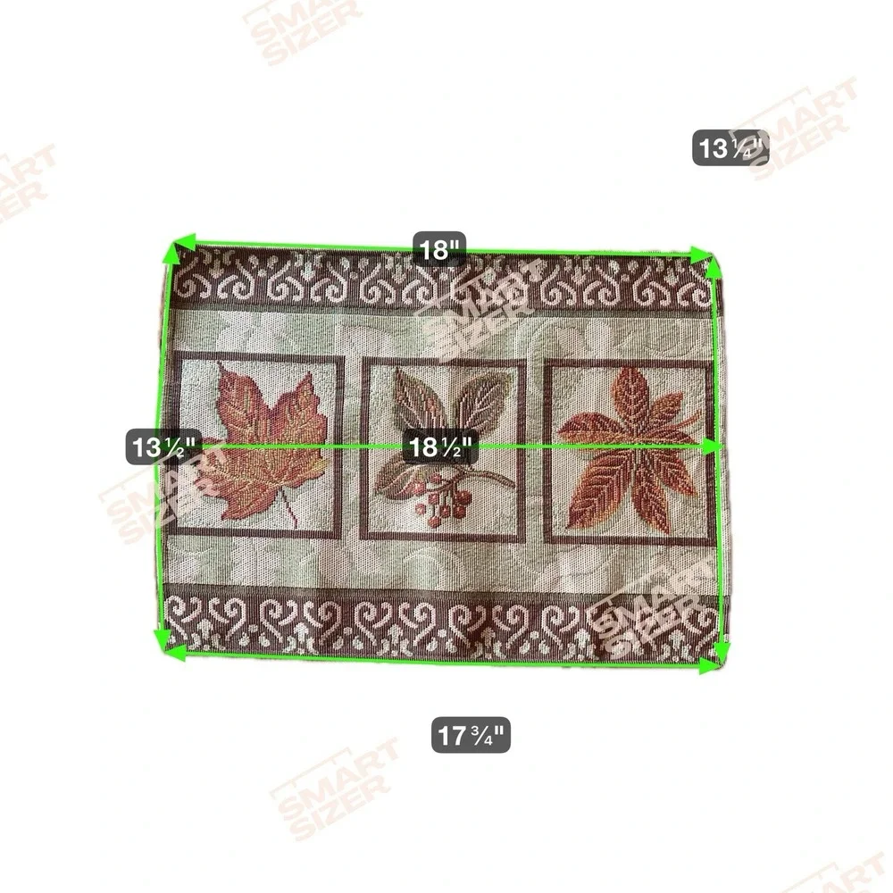 Fall Harvest Autumn Woven Tapestry Placemats Set of 4 Autumn Leaves Dinner 18